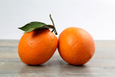 Oranges on boardの写真素材