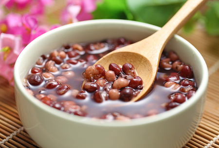 Red beans and barley porridgeの写真素材