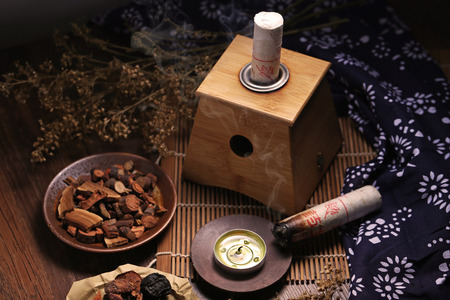 Moxibustion Chinese medicineの写真素材