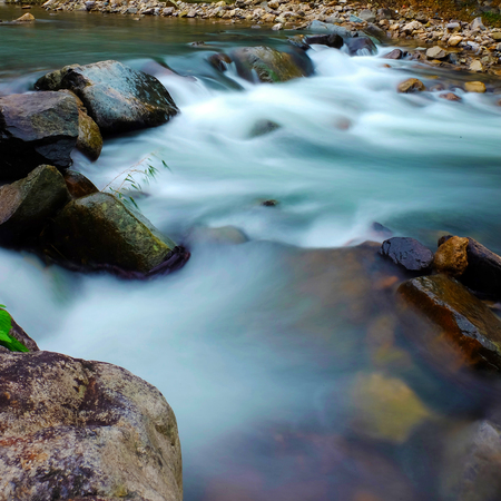 slow shutter streamの写真素材