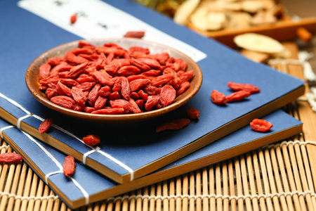 Chinese wolfberry in plate
