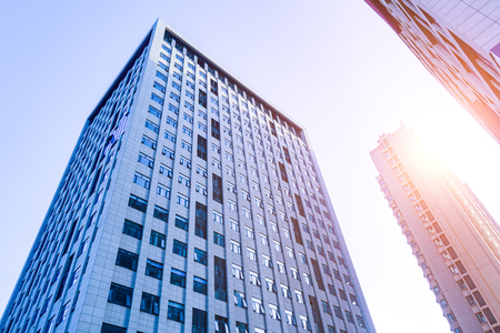exterior wall and windows of Skyscraper Business Office Corporate buildingの写真素材