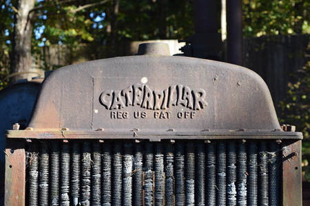 Old rusty Caterpillar tractorのeditorial素材