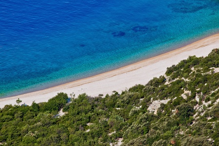 Fine beach in Lubenice, Cres, Croatiaの写真素材