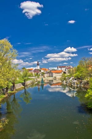 Town of Gospic on Lika river, Croatia の写真素材