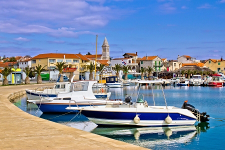 Town of Pakostane waterfront, in Dalmatia, Croatiaの写真素材