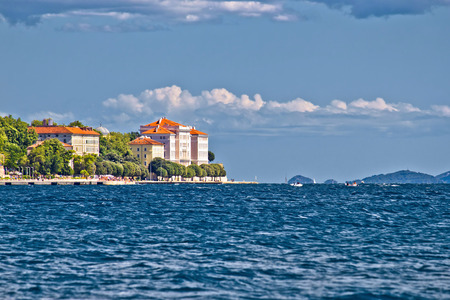 Town of Zadar blue seafront, Dalmatia, Croatiaの写真素材