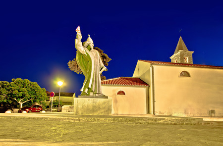 Grgur Ninski statue in town of Nin, Dalmatia, Croatiaのeditorial素材