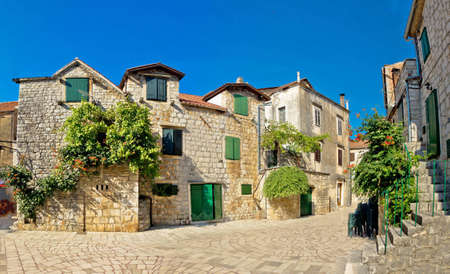 Stari Grad on Hvar island street, Dalmatia, Croatia