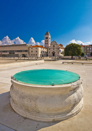 Zadar historic forum square view, Dalmatia, Croatiaの写真素材