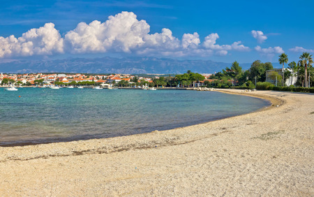 Pag island, Novalja village beach, Dalmatia, Croatiaの写真素材