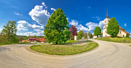 Idyllic village of Apatovec in Croatia, region of Prigorjeの写真素材