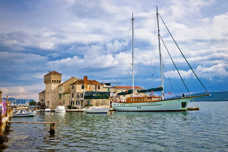 Kastel Gomilica historic island near Split, Dalmatia, Croatiaのeditorial素材
