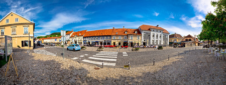 Town of Samobor main square panorama, northern Croatiaの写真素材