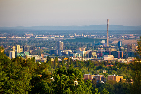 Zagreb business district panoramic viewの写真素材