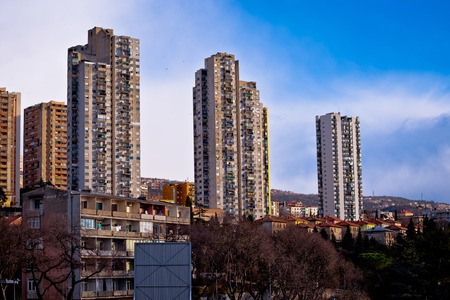 Skyscrapers of city Rijeka view, Kvarner, Croatia