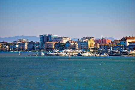 Town of Grado tourist seafront view, Friuli-Venezia Giulia region of Italyの写真素材