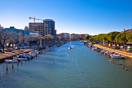 Town of Grado channel coast view, Friuli-Venezia Giulia region of Italyの写真素材