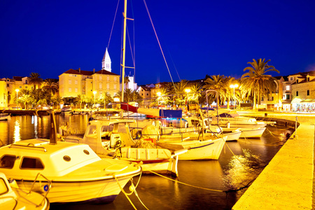 Supetar waterfront evening view, island of Brac, Dalmatia, Croatia