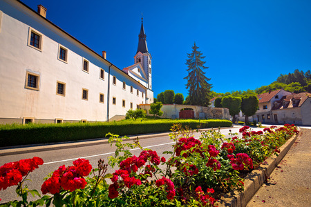 Picturesque town of Klanjec street view, green region of Zagorje in Croatia