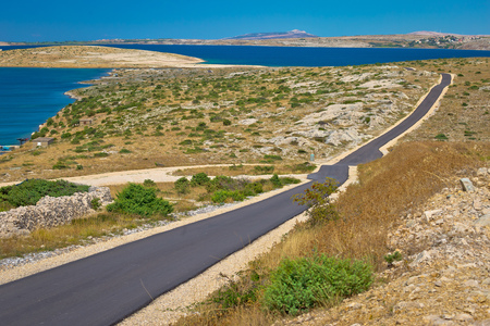 Zadar area stone desert scenery near Zecevo island, Dalmatia region of Croatiaの写真素材