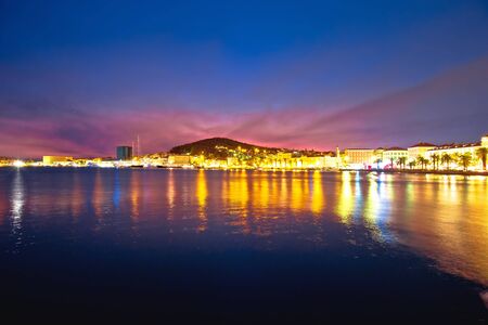 Split. Amazing Split waterfront evening view, Dalmatia region of Croatiaの写真素材
