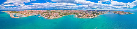 Town of Novi Vinodolski tower and old stone square view, Adriatic coast of Croatia