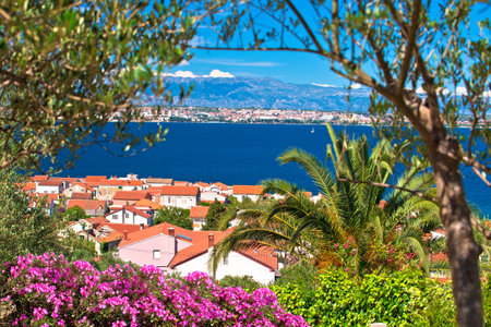 Zadar archipelago. Island of Ugljan and Adriatic sea colorful nature view, Dalmatia region of Croatiaのeditorial素材