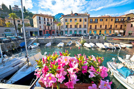 Town of Menaggio on Como lake waterfront view, Lombardy region of Italyのeditorial素材