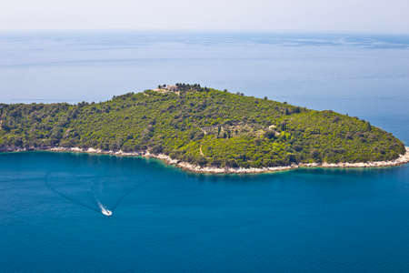 Dubrovnik. Lokrum island in Dubrovnik archipelago panoramic view, Dalmatia region of Croatiaの写真素材