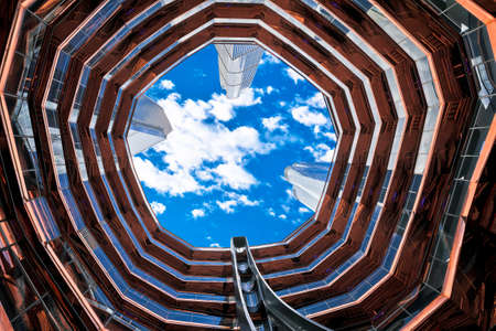 New York City Hudson Yards futuristic architecture view, United States of America