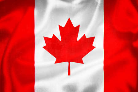 Grunge 3D illustration of Canada flag, concept of Canadaの写真素材