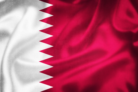Grunge 3D illustration of Quatar flag