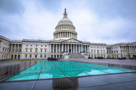 United States Congress on Capitol hill view, American parliament, Washington DC, USA