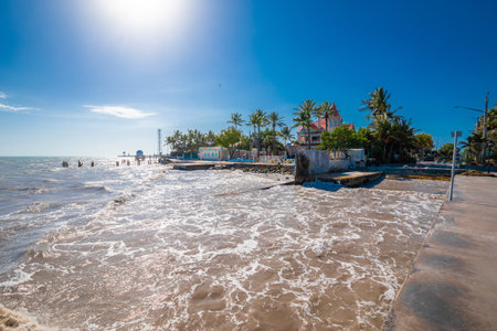 Pocket Park southernmost beach and waterfront in Key West view, south Florida Keys, United states of Americaの写真素材