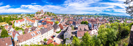 Historic town of Breisach cathedral and rooftops panoramic view, Baden WÃ¼rttemberg region of...