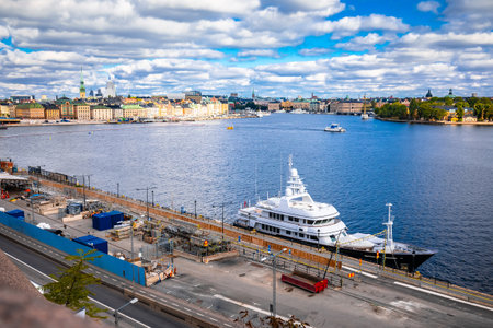 City of Stockholm waterfront panoramic view, capital of Swedenの写真素材