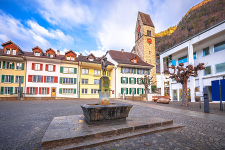 Town of Interlaken square colorful architecture view, Berner Oberland region of Switzerlandの写真素材