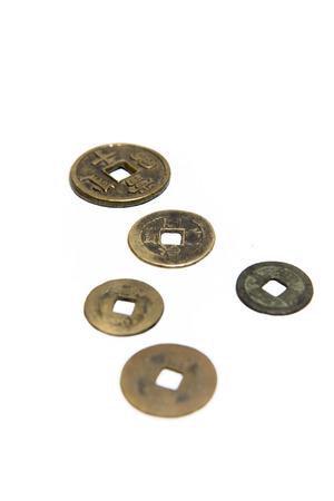 ancient chinese coinsの写真素材