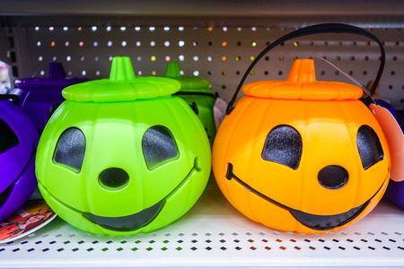 Halloween Pumpkin lampのeditorial素材