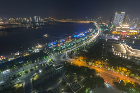 Night view of Nanchangのeditorial素材