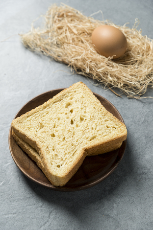 Bread and egg for healthy breakfast