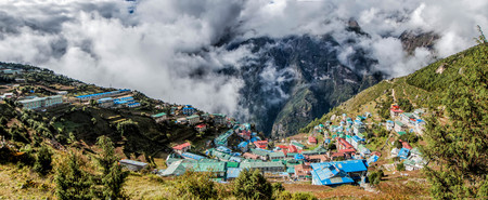 Namche Bazar,The largest supply point on the EBC loopのeditorial素材