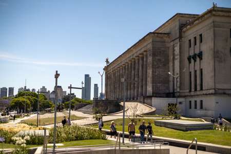 People Passing the University of Buenos Aires Law Schoolのeditorial素材