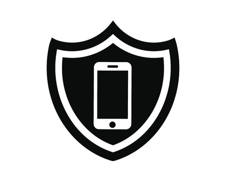 shield mobile protection Vector illustration.のイラスト素材