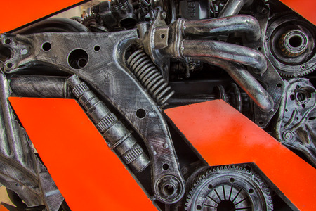 Art From Scrap Metal Soft focus