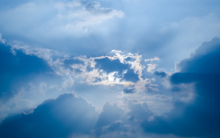 White cloud with blue sky  in daylight