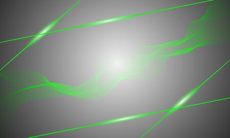 Green wave blend and green line lightningのイラスト素材