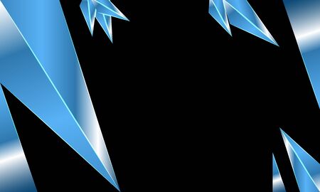 Blue crystal with black backgroundのイラスト素材