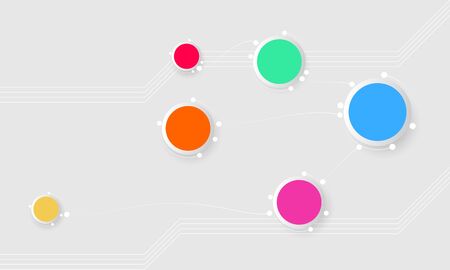 Circle info graphics template creativeのイラスト素材